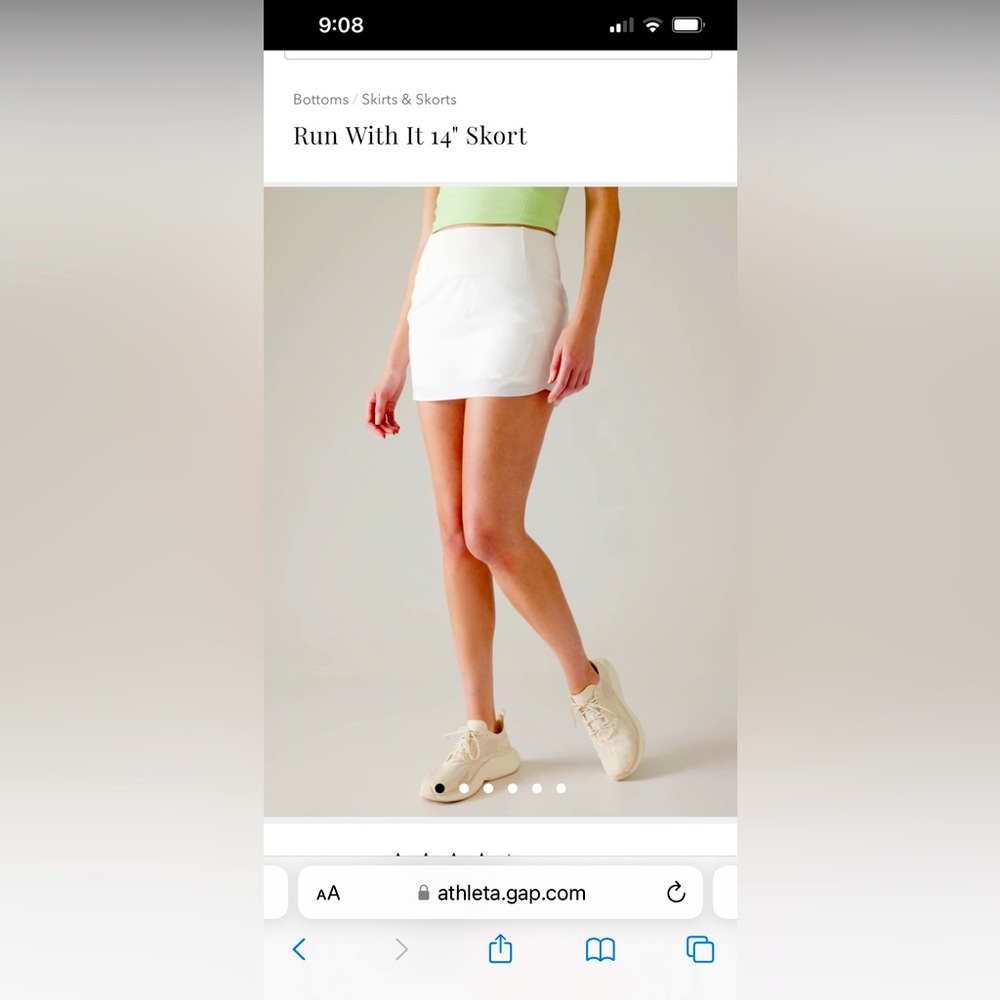 Athleta Just Run With It Skort